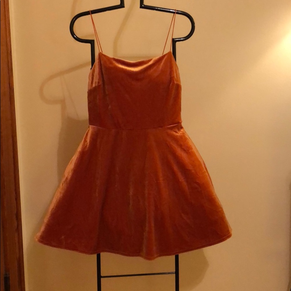 UO Orange “Velvet” Dress